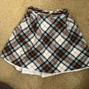Janie and Jack Multicolor Plaid Skater Skirt
